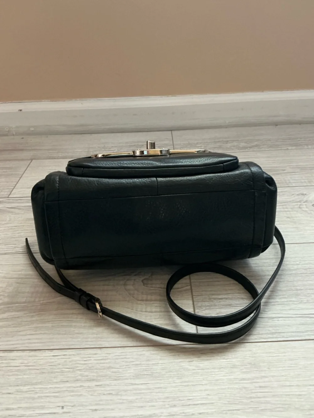 Coach Black Leather Satchel with Gold Hardware - Picture 8 of 9